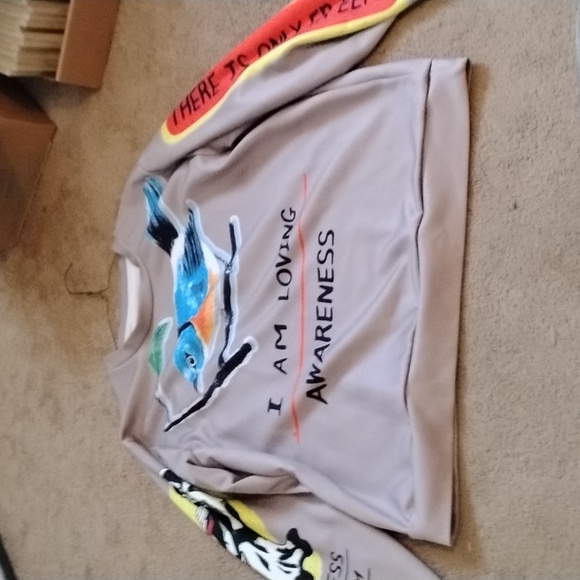 Weird All over Print Bird Skeleton Reaper Loving Awareness Kindness Sweatshirt - Picture 2 of 6